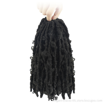 12inch 14inch 16inch 18inch Wholesale Distressed Butterfly Locs Crochet Hair Premade Ombre Color Butterfly Faux Locs Vendors